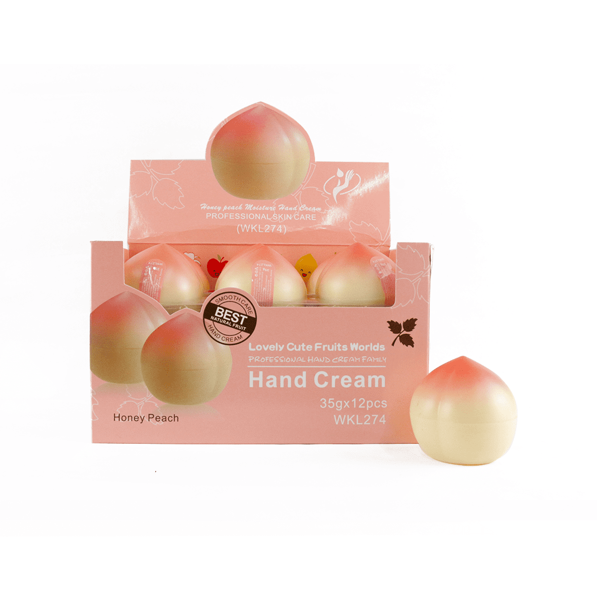 Crema con diseño y aroma a durazno 35g